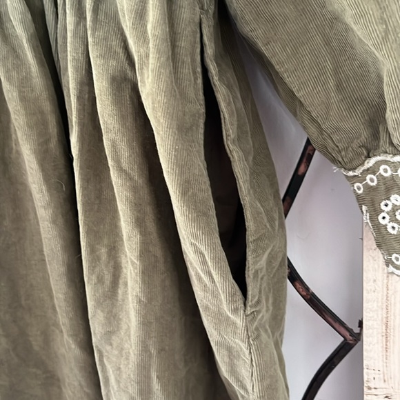 Madewell Embroidered Corduroy Square-Neck Mini Dress - Picture 9 of 10